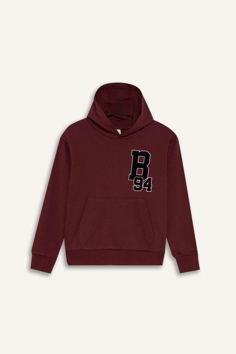 DeFacto Red Boy Boy Oversize Printed Hooded Sweatshirt Casual - Image 5